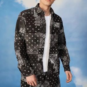 Eton x Fred Segal Patchwork Bandana Shirt in Size XL